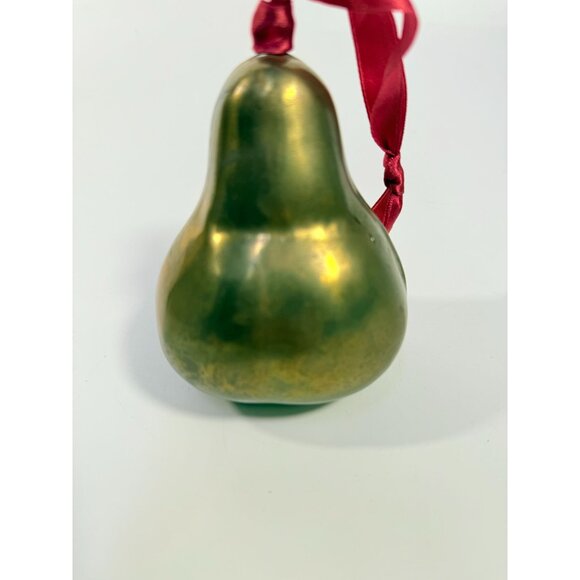 Brass Pear shaped Ornament Life sized Christmas Tree Home Decor Decorative - Picture 11 of 12
